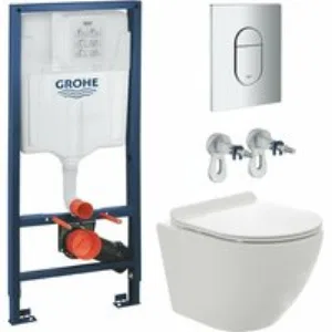Комплект инсталляции GROHE NW0145/S с унитазом AQUAme AQM2002 и сиденьем с микролифтом (NW0182/S) Комплект инсталляции GROHE NW0145/S с унитазом AQUAme AQM2002 и сиденьем с микролифтом (NW0182/S)