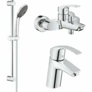 Комплект смесителей GROHE Eurosmart с душевым гарнитуром, хром (NB0076/S)