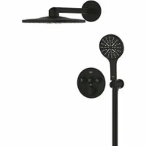 Душевая система GROHE Grohtherm SmartControl с термостатом для душа, черный (34863KF0) Душевая система GROHE Grohtherm SmartControl с термостатом для душа, черный (34863KF0)