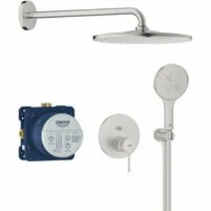 Душевая система GROHE Essence со смесителем для душа, суперсталь (25287DC0) Душевая система GROHE Essence со смесителем для душа, суперсталь (25287DC0)