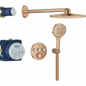 Душевая система GROHE Grohtherm SmartControl с термостатом для душа, теплый закат глянец (34863DA0) Душевая система GROHE Grohtherm SmartControl с термостатом для душа, теплый закат глянец (34863DA0)