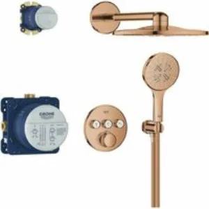 Душевая система GROHE Grohtherm SmartControl с термостатом для душа, теплый закат глянец (34863DA0) Душевая система GROHE Grohtherm SmartControl с термостатом для душа, теплый закат глянец (34863DA0)