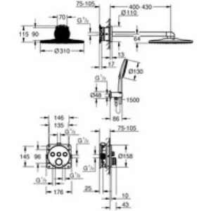 Душевая система GROHE Grohtherm SmartControl с термостатом для душа, суперсталь (34863DC0) Душевая система GROHE Grohtherm SmartControl с термостатом для душа, суперсталь (34863DC0)