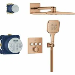 Душевая система GROHE Grohtherm SmartControl с термостатом для душа, теплый закат глянец (34864DA0) Душевая система GROHE Grohtherm SmartControl с термостатом для душа, теплый закат глянец (34864DA0)