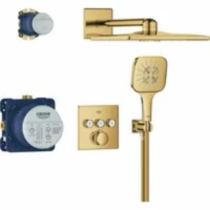 Душевая система GROHE Grohtherm SmartControl с термостатом для душа, холодный рассвет глянец (34864GL0) Душевая система GROHE Grohtherm SmartControl с термостатом для душа, холодный рассвет глянец (34864GL0)
