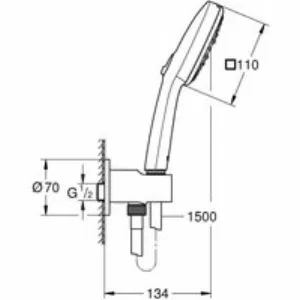 Душевой набор GROHE Tempesta Cube 110, 3 режима, 1500 мм, 7,4 л/мин, хром (26910003) Душевой набор GROHE Tempesta Cube 110, 3 режима, 1500 мм, 7,4 л/мин, хром (26910003)
