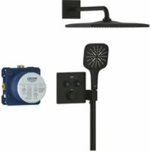 Душевая система GROHE Grohtherm SmartControl с термостатом для душа, фантомный черный (34865KF0) Душевая система GROHE Grohtherm SmartControl с термостатом для душа, фантомный черный (34865KF0)