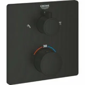 Внешняя часть термостата для душа GROHE Grohtherm на 2 потребителя, матовый черный (1022092430) Внешняя часть термостата для душа GROHE Grohtherm на 2 потребителя, матовый черный (1022092430)