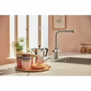 Смеситель для кухонной мойки GROHE Blue Pure Minta c вытяжным изливом, функцией фильтрации, без фильтра в комплекте, суперсталь (30601DC0) Смеситель для кухонной мойки GROHE Blue Pure Minta c вытяжным изливом, функцией фильтрации, без фильтра в комплекте, суперсталь (30601DC0)
