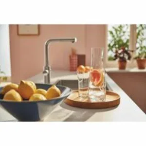 Смеситель для кухонной мойки GROHE Blue Pure Minta c вытяжным изливом, функцией фильтрации, без фильтра в комплекте, суперсталь (30601DC0) Смеситель для кухонной мойки GROHE Blue Pure Minta c вытяжным изливом, функцией фильтрации, без фильтра в комплекте, суперсталь (30601DC0)