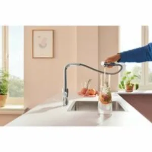 Смеситель для кухонной мойки GROHE Blue Pure Minta c вытяжным изливом, функцией фильтрации, без фильтра в комплекте, хром (30601000) Смеситель для кухонной мойки GROHE Blue Pure Minta c вытяжным изливом, функцией фильтрации, без фильтра в комплекте, хром (30601000)