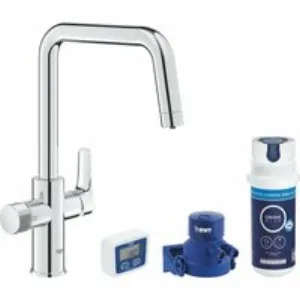 Смеситель для кухонной мойки GROHE Blue Pure Start с функцией фильтрации, с угольным фильтром в комплекте, хром (30596000) Смеситель для кухонной мойки GROHE Blue Pure Start с функцией фильтрации, с угольным фильтром в комплекте, хром (30596000)