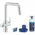 Смеситель для кухонной мойки GROHE Blue Pure Start с функцией фильтрации, с угольным фильтром в комплекте, хром (30596000) Смеситель для кухонной мойки GROHE Blue Pure Start с функцией фильтрации, с угольным фильтром в комплекте, хром (30596000)