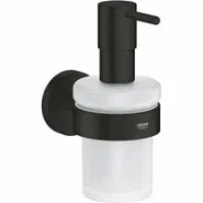 Дозатор жидкого мыла GROHE Essentials с держателем, матовый черный (1022572430)