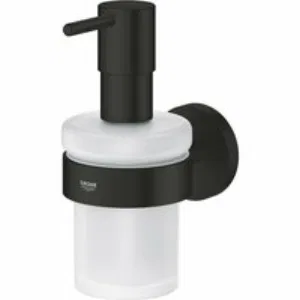Дозатор жидкого мыла GROHE Essentials с держателем, матовый черный (1022572430) Дозатор жидкого мыла GROHE Essentials с держателем, матовый черный (1022572430)