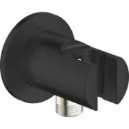 Подключение для душевого шланга GROHE Tempesta с держателем ручного душа, матовый черный (286282431)