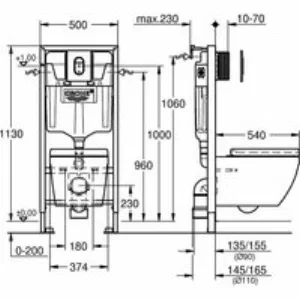 Комплект инсталляции GROHE Rapid SL 5 в 1 с подвесным унитазом и сиденьем (36503000) Комплект инсталляции GROHE Rapid SL 5 в 1 с подвесным унитазом и сиденьем (36503000)