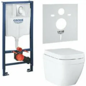 Комплект инсталляции GROHE Rapid SL с подвесным унитазом Euro Ceramic и сиденьем (36501000) Комплект инсталляции GROHE Rapid SL с подвесным унитазом Euro Ceramic и сиденьем (36501000)