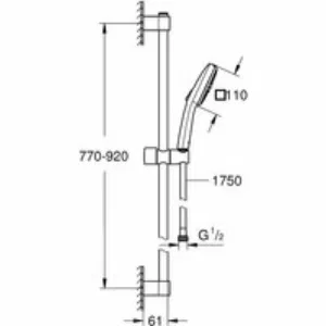 Душевой гарнитур GROHE Tempesta Cube 110, 2 режима струи, душевая штанга 900 мм, 13,5 л/мин, хром (27788003) Душевой гарнитур GROHE Tempesta Cube 110, 2 режима струи, душевая штанга 900 мм, 13,5 л/мин, хром (27788003)