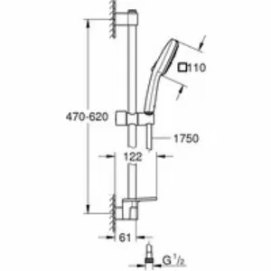 Душевой гарнитур GROHE Tempesta Cube 110 с мыльницей, 3 режима струи, душевая штанга 600 мм, 13,5 л/мин, хром (27929003) Душевой гарнитур GROHE Tempesta Cube 110 с мыльницей, 3 режима струи, душевая штанга 600 мм, 13,5 л/мин, хром (27929003)