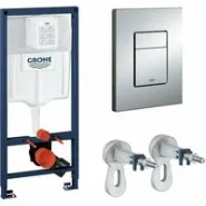 Комплект инсталляции для унитаза GROHE Rapid SL 3 в 1 с панелью смыва Skate Cosmopolitan, хром (NW0143)