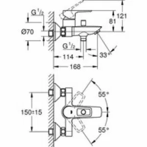 Готовый комплект для ванной комнаты GROHE BauLoop, хром (NB0064) Готовый комплект для ванной комнаты GROHE BauLoop, хром (NB0064)