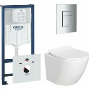 Комплект инсталляции GROHE 38775001 с унитазом AQUAme AQM2002PRO и сиденьем с микролифтом (NW0168) Комплект инсталляции GROHE 38775001 с унитазом AQUAme AQM2002PRO и сиденьем с микролифтом (NW0168)
