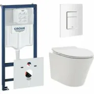 Комплект инсталляции GROHE 38772SH0 с унитазом AQUAme AQM2001 и сиденьем с микролифтом (NW0176)