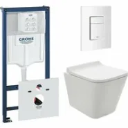 Комплект инсталляции GROHE 38772SH0 с унитазом AQUAme AQM2004 и сиденьем с микролифтом (NW0179)