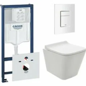 Комплект инсталляции GROHE 38772SH0 с унитазом AQUAme AQM2004 и сиденьем с микролифтом (NW0179) Комплект инсталляции GROHE 38772SH0 с унитазом AQUAme AQM2004 и сиденьем с микролифтом (NW0179)