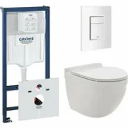 Комплект инсталляции GROHE 38772SH0 с унитазом AQUAme AQM2006 и сиденьем с микролифтом (NW0180)