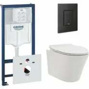 Комплект инсталляции GROHE 38811KF0 с унитазом AQUAme AQM2001 и сиденьем с микролифтом (NW0171)