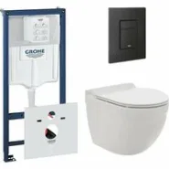 Комплект инсталляции GROHE 38811KF0 с унитазом AQUAme AQM2006 и сиденьем с микролифтом (NW0175)