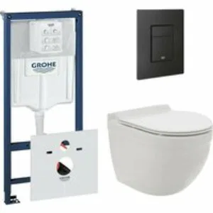 Комплект инсталляции GROHE 38811KF0 с унитазом AQUAme AQM2006 и сиденьем с микролифтом (NW0175) Комплект инсталляции GROHE 38811KF0 с унитазом AQUAme AQM2006 и сиденьем с микролифтом (NW0175)