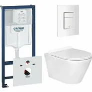Комплект инсталляции GROHE 38772SH0 с унитазом Aquatek АЛЬФА и сиденьем с микролифтом (NW0198)