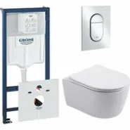 Комплект инсталляции GROHE NW0145/S с унитазом Aquatek ЕВРОПА New и сиденьем с микролифтом (NW0202)