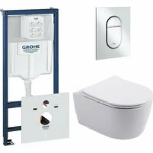 Комплект инсталляции GROHE NW0145/S с унитазом Aquatek ЕВРОПА New и сиденьем с микролифтом (NW0202) Комплект инсталляции GROHE NW0145/S с унитазом Aquatek ЕВРОПА New и сиденьем с микролифтом (NW0202)