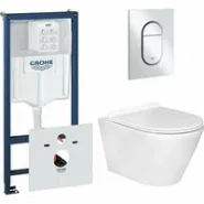Комплект инсталляции GROHE NW0145/S с унитазом Aquatek АЛЬФА и сиденьем с микролифтом (NW0203)