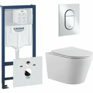 Комплект инсталляции GROHE NW0145/S с унитазом Aquatek ВЕГА и сиденьем с микролифтом (NW0205) Комплект инсталляции GROHE NW0145/S с унитазом Aquatek ВЕГА и сиденьем с микролифтом (NW0205)