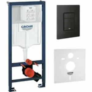 Комплект инсталляции для унитаза GROHE Solido 4 в 1 с панелью смыва Even, фантомный черный (38811KF0-B) Комплект инсталляции для унитаза GROHE Solido 4 в 1 с панелью смыва Even, фантомный черный (38811KF0-B)