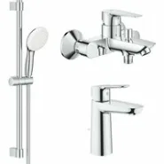 Готовый комплект для ванной комнаты GROHE BauEdge, хром (NB0074)