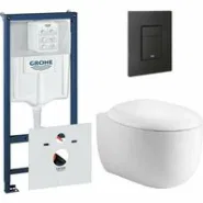 Комплект инсталляции GROHE 38811KF0 с унитазом Aquatek АЛЬТАИР и сиденьем с микролифтом (NW0154)
