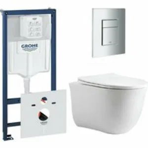 Комплект инсталляции GROHE 38775001 с унитазом Aquatek КЛАССИК и сиденьем с микролифтом (NW0146) Комплект инсталляции GROHE 38775001 с унитазом Aquatek КЛАССИК и сиденьем с микролифтом (NW0146)