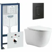 Комплект инсталляции GROHE 38811KF0 с унитазом Aquatek КЛАССИК и сиденьем с микролифтом (NW0151)