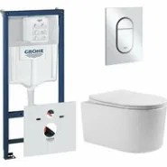 Комплект инсталляции GROHE NW0145/S с унитазом Aquatek МИЯ и сиденьем с микролифтом (NW0165)