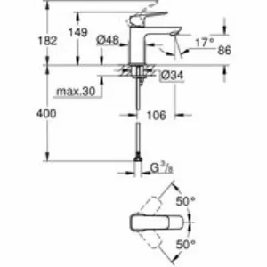 Смеситель для раковины GROHE Cubeo, S-size, черный (1016992430) Смеситель для раковины GROHE Cubeo, S-size, черный (1016992430)