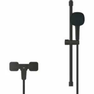 Смеситель для душа GROHE Cubeo с душевым гарнитуром, матовый черный (1018252430) Смеситель для душа GROHE Cubeo с душевым гарнитуром, матовый черный (1018252430)