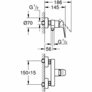 Смеситель для душа GROHE Cubeo, черный матовый (1018242430) Смеситель для душа GROHE Cubeo, черный матовый (1018242430)