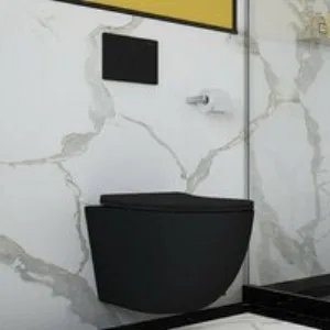 Унитаз подвесной Aqueduto OVO 525*360 безободковый, сиденье с микролифтом, черный матовый (OVO0140) Унитаз подвесной Aqueduto OVO 525*360 безободковый, сиденье с микролифтом, черный матовый (OVO0140)