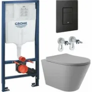 Комплект инсталляции GROHE Solido 38811KF0 с унитазом Aqueduto CONE CON0130 и сиденьем с микролифтом (NW0226)